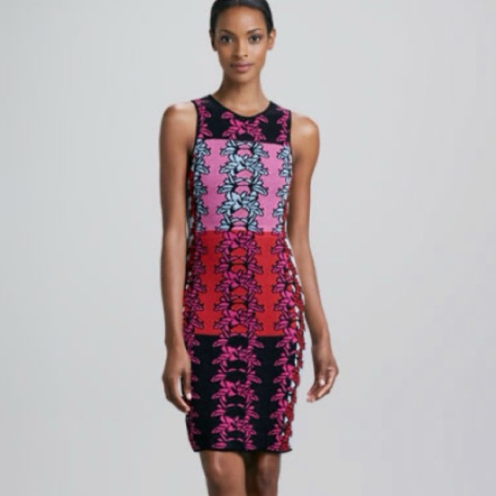 Missoni Hibiscus Intarsia Size 4 Cocktail Dress with Back Cutout - Picture 7 of 8